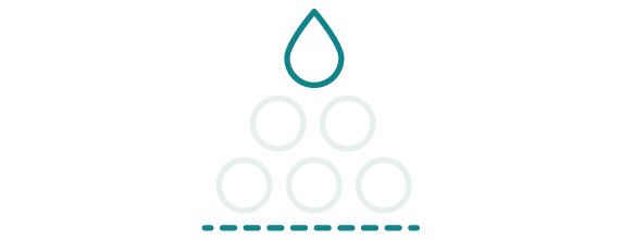 Icon of water droplet and and circles